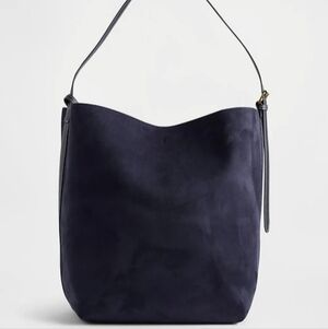 GAP Navy Vegan Suede Bucket Bag